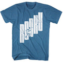 ROCKY LETTER STEP STRAIGHT S T-Shirt in Indigo Heather