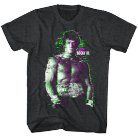 ROCKY GLITCHY S T-Shirt in Black Heather
