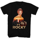 ROCKY SUNSET OVER PHILLY S T-Shirt in Black