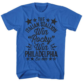ROCKY WIN HANDMADE S T-Shirt in Royal