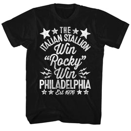 ROCKY WIN HANDMADE S T-Shirt in Black