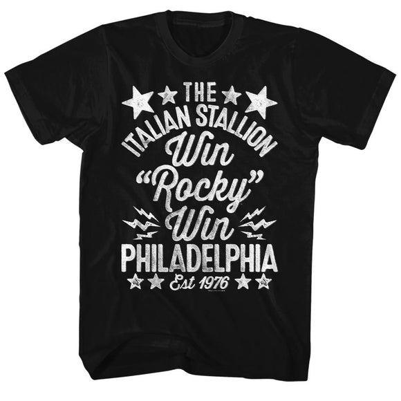 ROCKY WIN HANDMADE S T-Shirt in Black