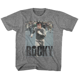 ROCKY AM DOING A RUN TODDLER 2T T-Shirt in Graphite Heather