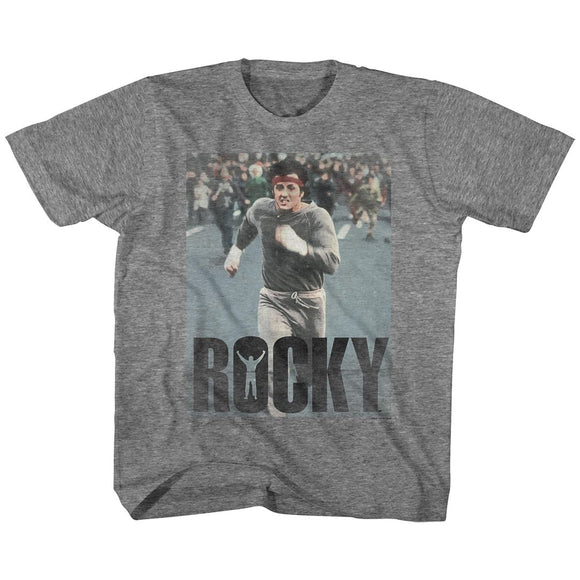ROCKY AM DOING A RUN TODDLER 2T T-Shirt in Graphite Heather