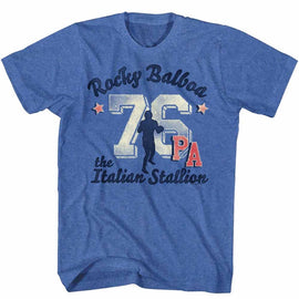 ROCKY ATH 76 TAKE 2 S T-Shirt in Royal Heather