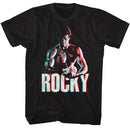 ROCKY 3D MUSCLES S T-Shirt in Black
