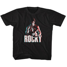 ROCKY 3D MUSCLES TODDLER 2T T-Shirt in Black