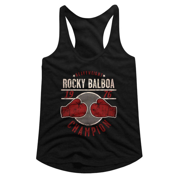 ROCKY CHAMP76 LADIES SLIMFIT RACERBACK S T-Shirt in Black
