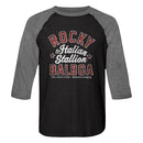 ROCKY THE ITALIAN STALLION 3/4 SLEEVE S T-Shirt in Vintage Black/premium Heather