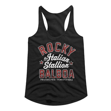 ROCKY THE ITALIAN STALLION LADIES SLIMFIT T-Shirt in Black