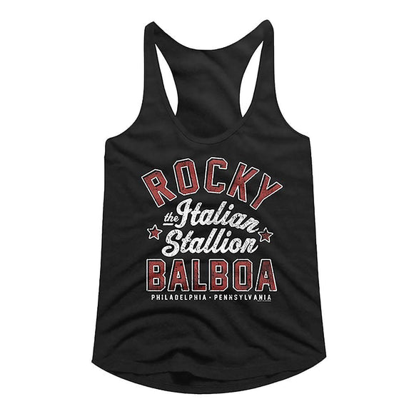 ROCKY THE ITALIAN STALLION LADIES SLIMFIT T-Shirt in Black