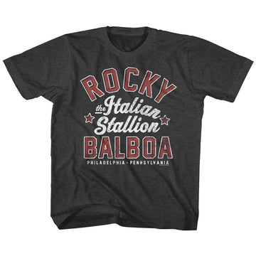 ROCKY THE ITALIAN STALLION YOUTH XS 5 6 T-Shirt in Vintage Smoke