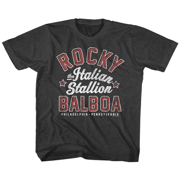 ROCKY THE ITALIAN STALLION YOUTH XS 5 6 T-Shirt in Vintage Smoke