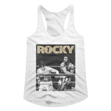 ROCKY ONE LADIES SLIMFIT RACERBACK S T-Shirt in White