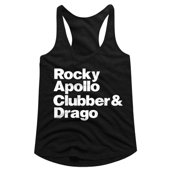 ROCKY GANGGANG LADIES SLIMFIT RACERBACK S T-Shirt in Black