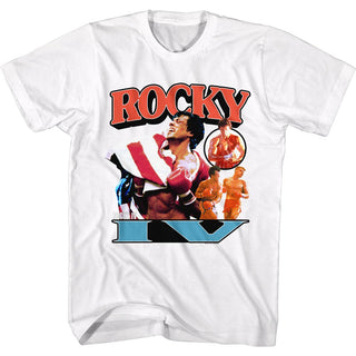 Rocky Now Hes Got A Flag Adult T-Shirts