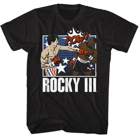 ROCKY COMIC BOOK POW S T-Shirt in Black