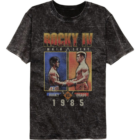 ROCKY FADED MAIN EVENT MINERAL WASH S T-Shirt in Black