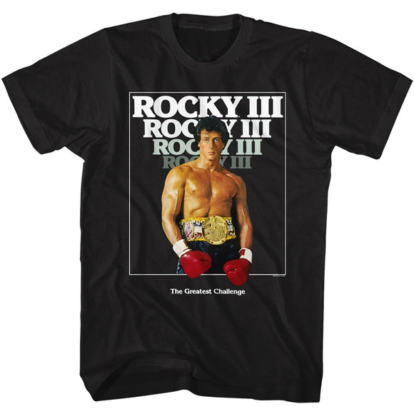 ROCKY 3 POSTER S T-Shirt in Black