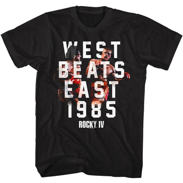ROCKY WEST BEATS EAST S T-Shirt in Black