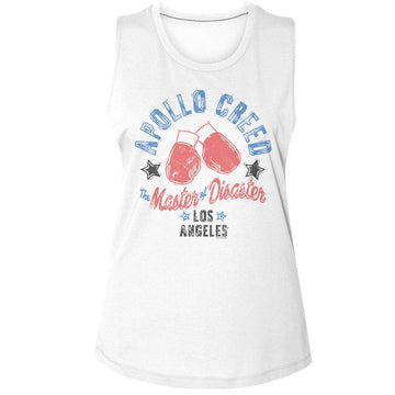 ROCKY MASTER OF DISASTER LADIES MUSCLE TANK S T-Shirt in White
