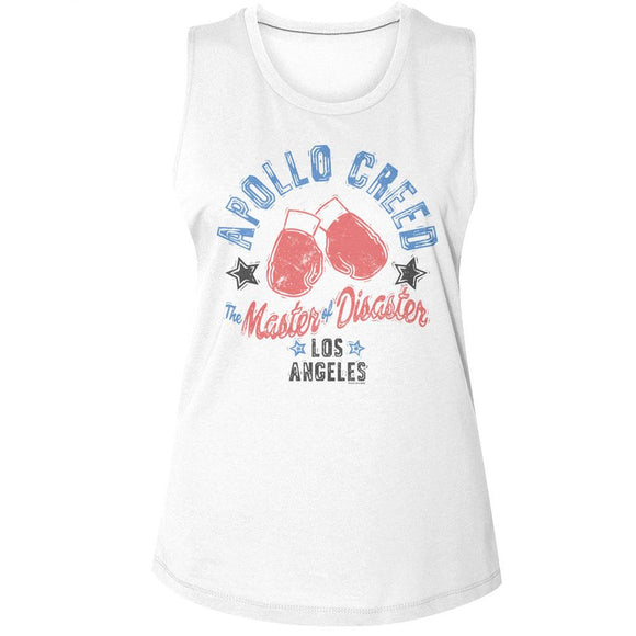 ROCKY MASTER OF DISASTER LADIES MUSCLE TANK S T-Shirt in White