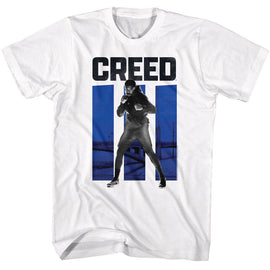 ROCKY CREED 3 BLUE BARS S T-Shirt in White