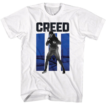 ROCKY CREED 3 BLUE BARS S T-Shirt in White