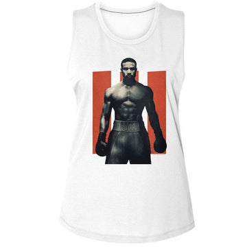 ROCKY CREED AND III LADIES MUSCLE TANK S T-Shirt in White