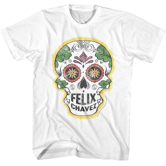 ROCKY FELIX CHAVEZ SKULL S T-Shirt in White