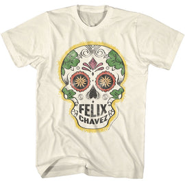 ROCKY FELIX CHAVEZ SKULL S T-Shirt in Natural