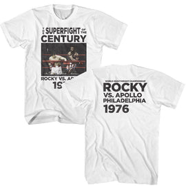 ROCKY SUPERFIGHT OF THE CENTURY 1976 ***F&B*** S T-Shirt in White