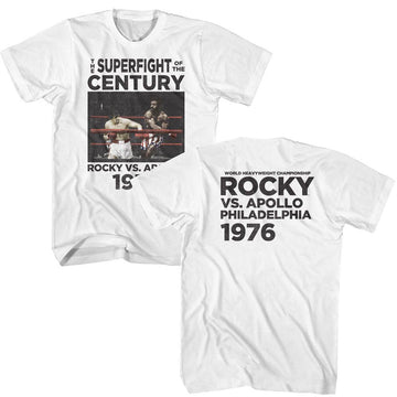 ROCKY SUPERFIGHT OF THE CENTURY 1976 ***F&B*** S T-Shirt in White
