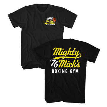 ROCKY MIGHTY MICKS GYM FRONT AND BACK ***F&B*** S T-Shirt in Black