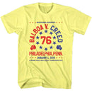 ROCKY BALBOA V CREED 76 S T-Shirt in Yellow Heather