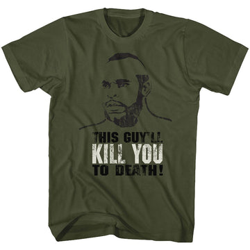 ROCKY KILL YOU TO DEATH S T-Shirt in Military Green