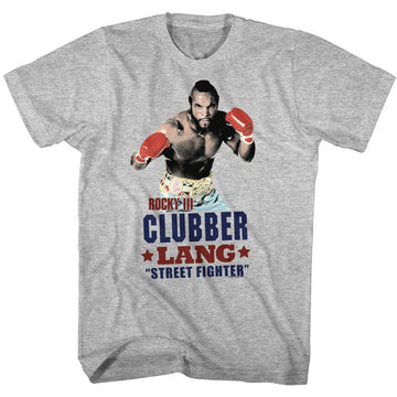 ROCKY STREET FIGHTER S T-Shirt in GRAY Heather