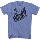 ROCKY HALFTONE LOGO S T-Shirt in Light BLUE Heather