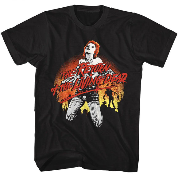 RETURN OF THE LIVING DEAD ROTLD GRAVEYARD TRASH S T-Shirt in Black