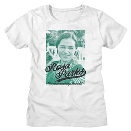 ROSA PARKS ONE PERSON CAN LADIES S T-Shirt in White
