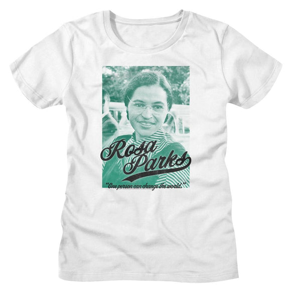 ROSA PARKS ONE PERSON CAN LADIES S T-Shirt in White