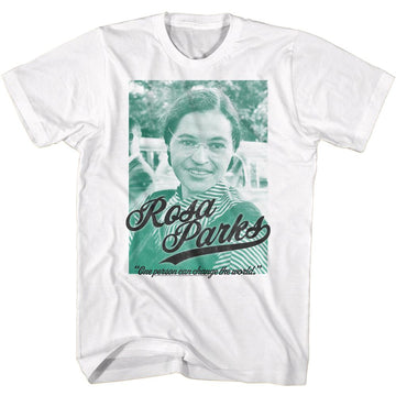 ROSA PARKS ONE PERSON CAN S T-Shirt in White