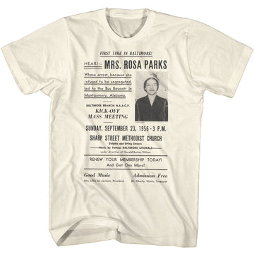 ROSA PARKS MEETING AD S T-Shirt in Natural