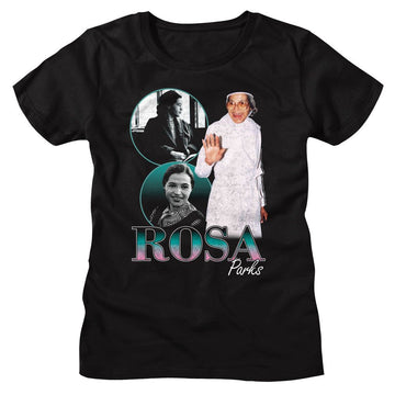 ROSA PARKS COLLAGE LADIES S T-Shirt in Black