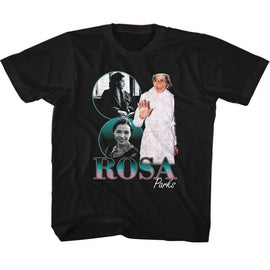 ROSA PARKS COLLAGE YOUTH XS 5 6 T-Shirt in Black