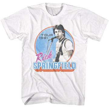 RICK SPRINGFIELD TOUR 1981 S T-Shirt in White
