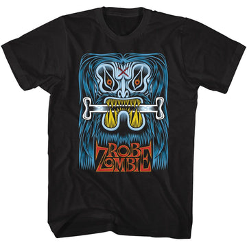 ROB ZOMBIE BLUE BEAST S T-Shirt in Black