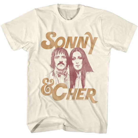 SONNY AND CHER T-Shirt in Natural