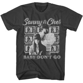 SONNY AND CHER TELEVISIONS BACKGROUND S T-Shirt in Smoke