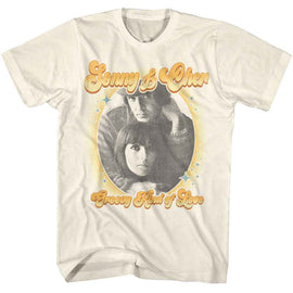 SONNY AND CHER GROOVY KIND OF LOVE S T-Shirt in Natural